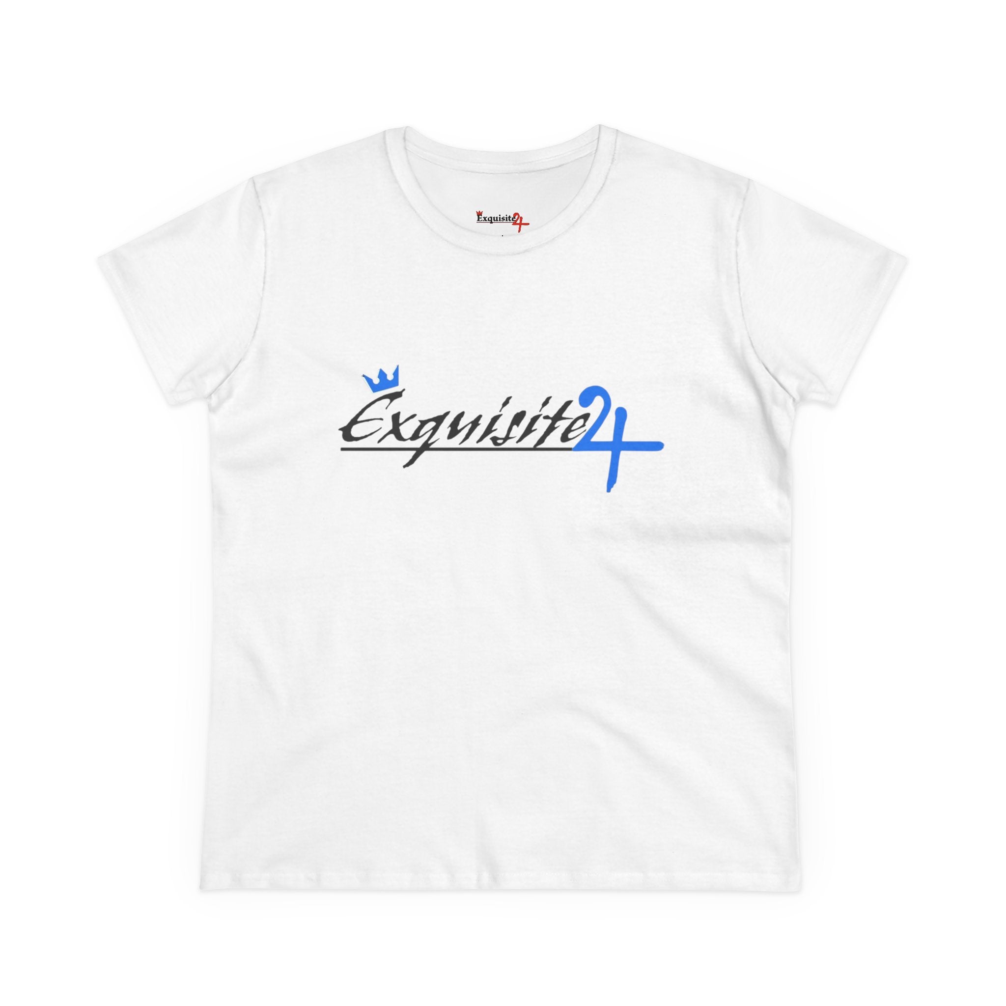 Cursive Exquisite 24 Blue Accent Logo Women's Graphic Tee