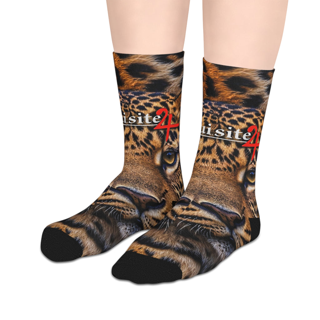 Exquisite 24 Leopard Print Mid-Length Socks