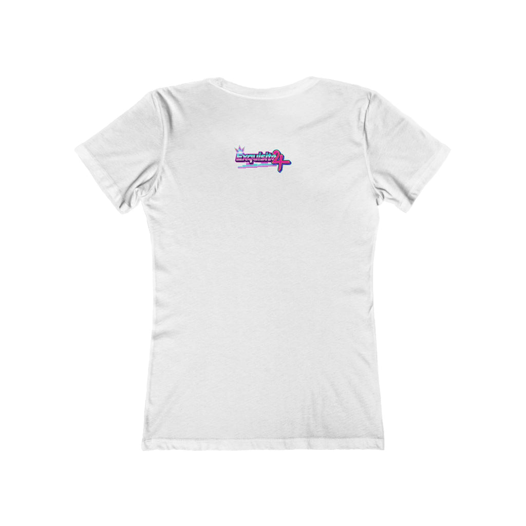 Retro Cassette Girlfriend Tee — 80s Vaporwave Graphic T-Shirt for Women