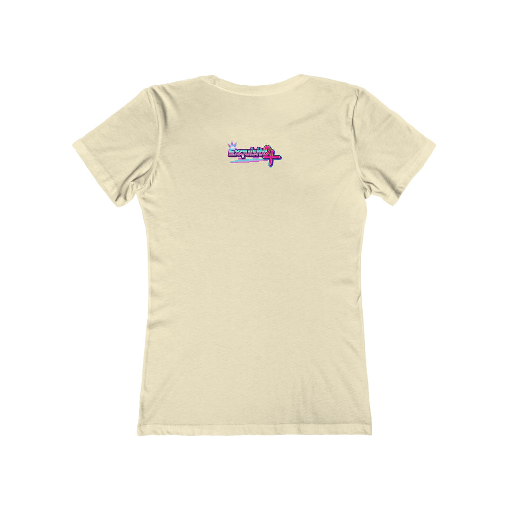Retro Cassette Girlfriend Tee — 80s Vaporwave Graphic T-Shirt for Women