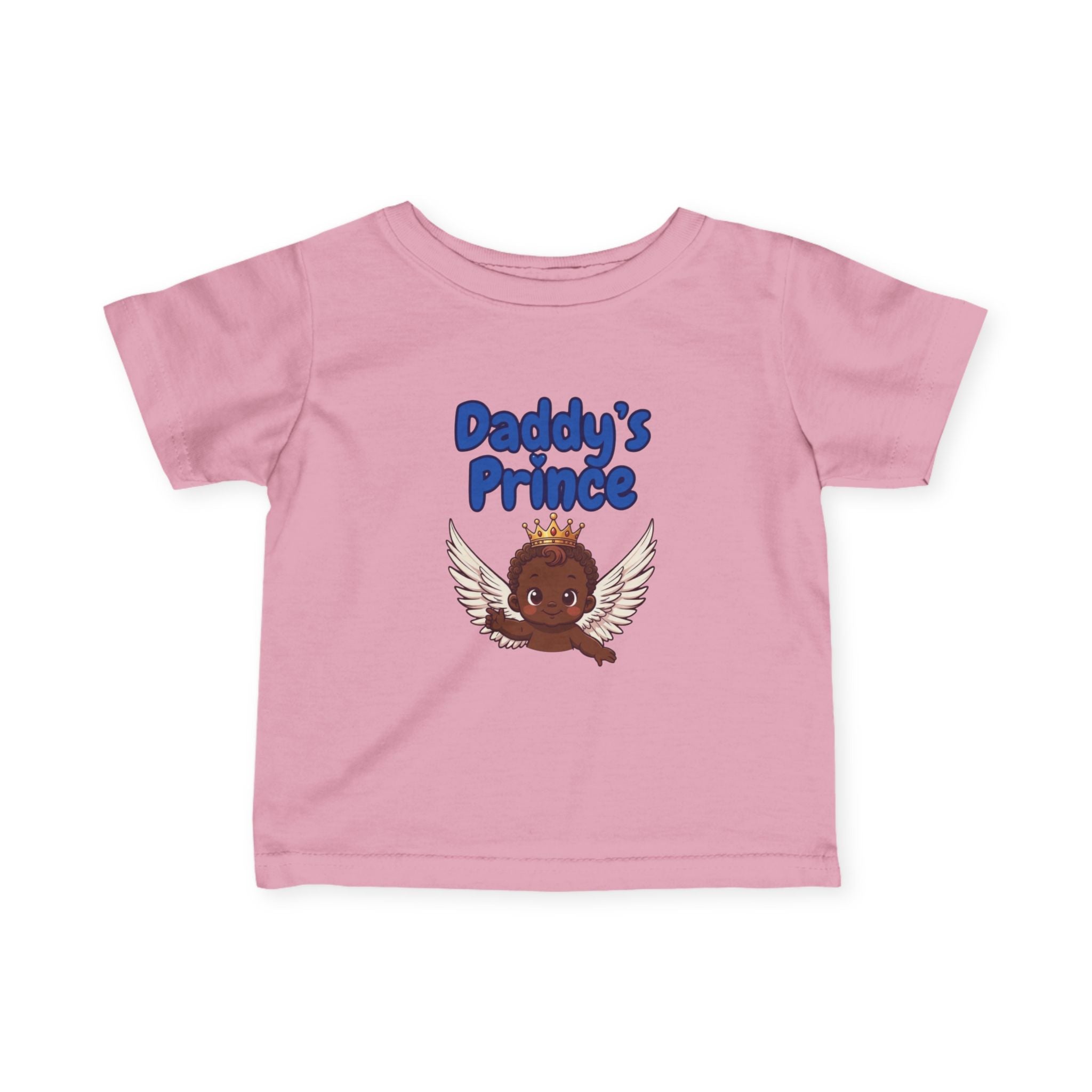 Infant Tee — "Daddy's Prince" Baby T‑Shirt with Crowned Angel Design