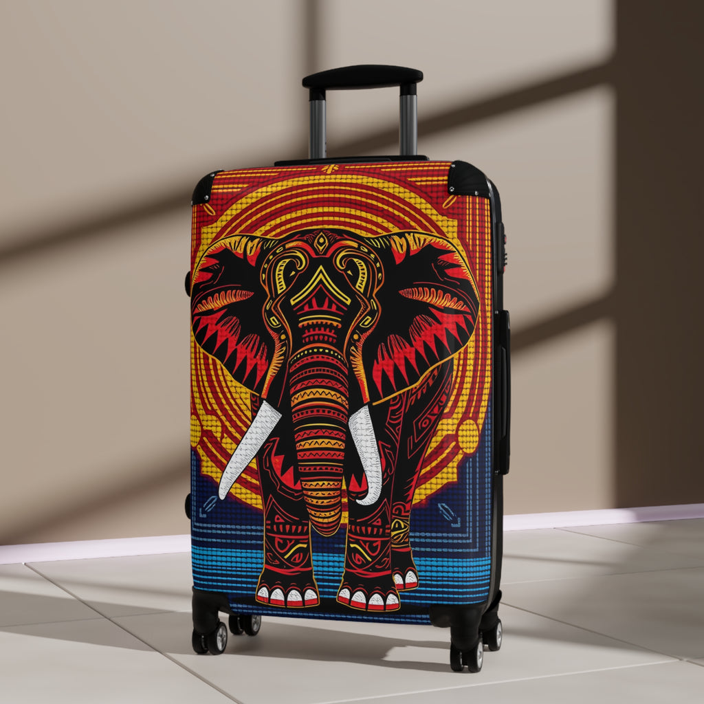Elephant Mandala Carry-On Suitcase – Colorful Tribal Travel Luggage