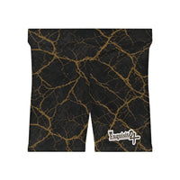 Black Gold Biker Shorts