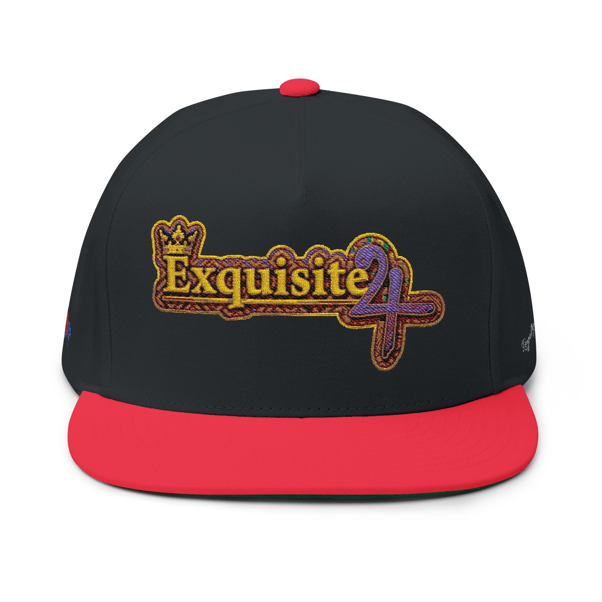Exquisite 24 Embroidered Floral Patch Flat Bill Cap