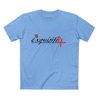 Cursive Exquisite 24 Red Accent Logo Graphic Tee