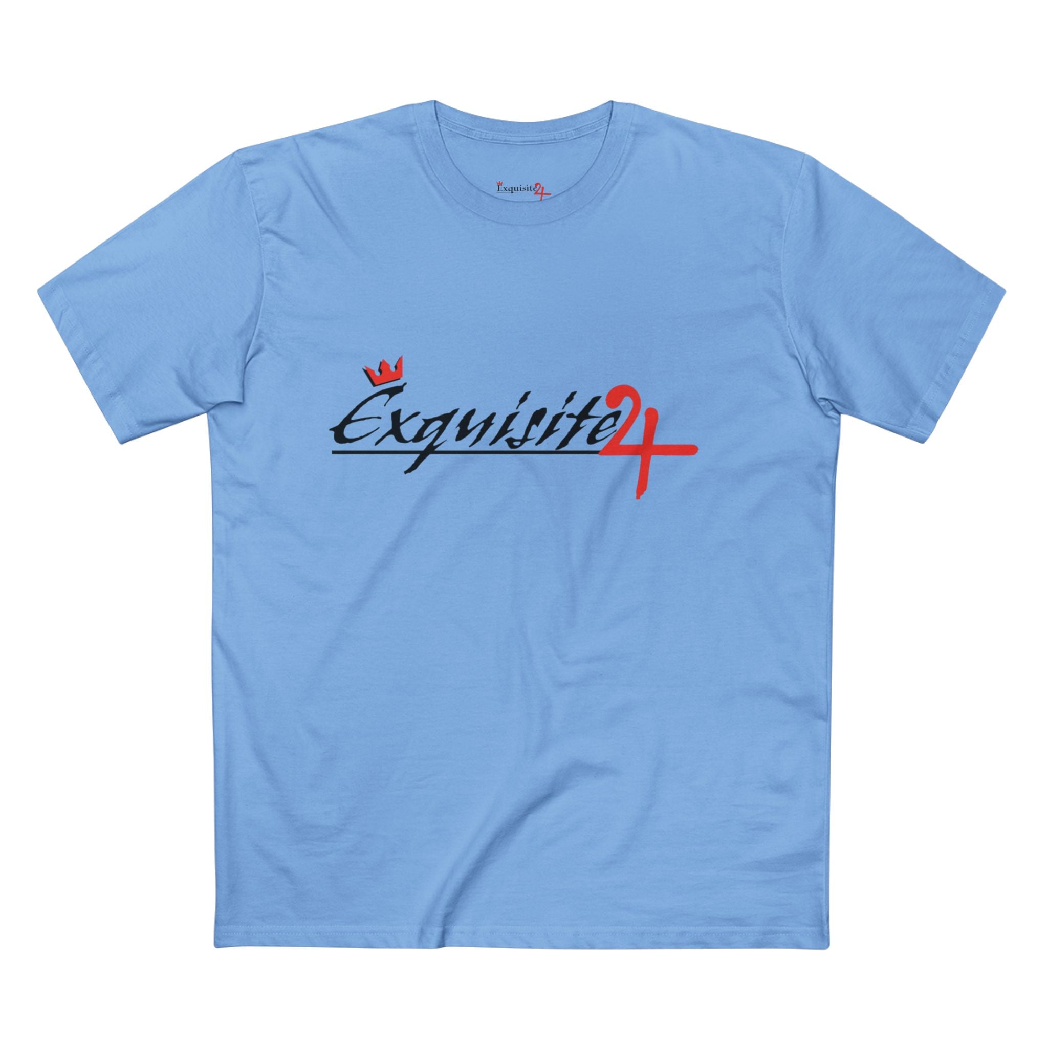 Cursive Exquisite 24 Red Accent Logo Graphic Tee