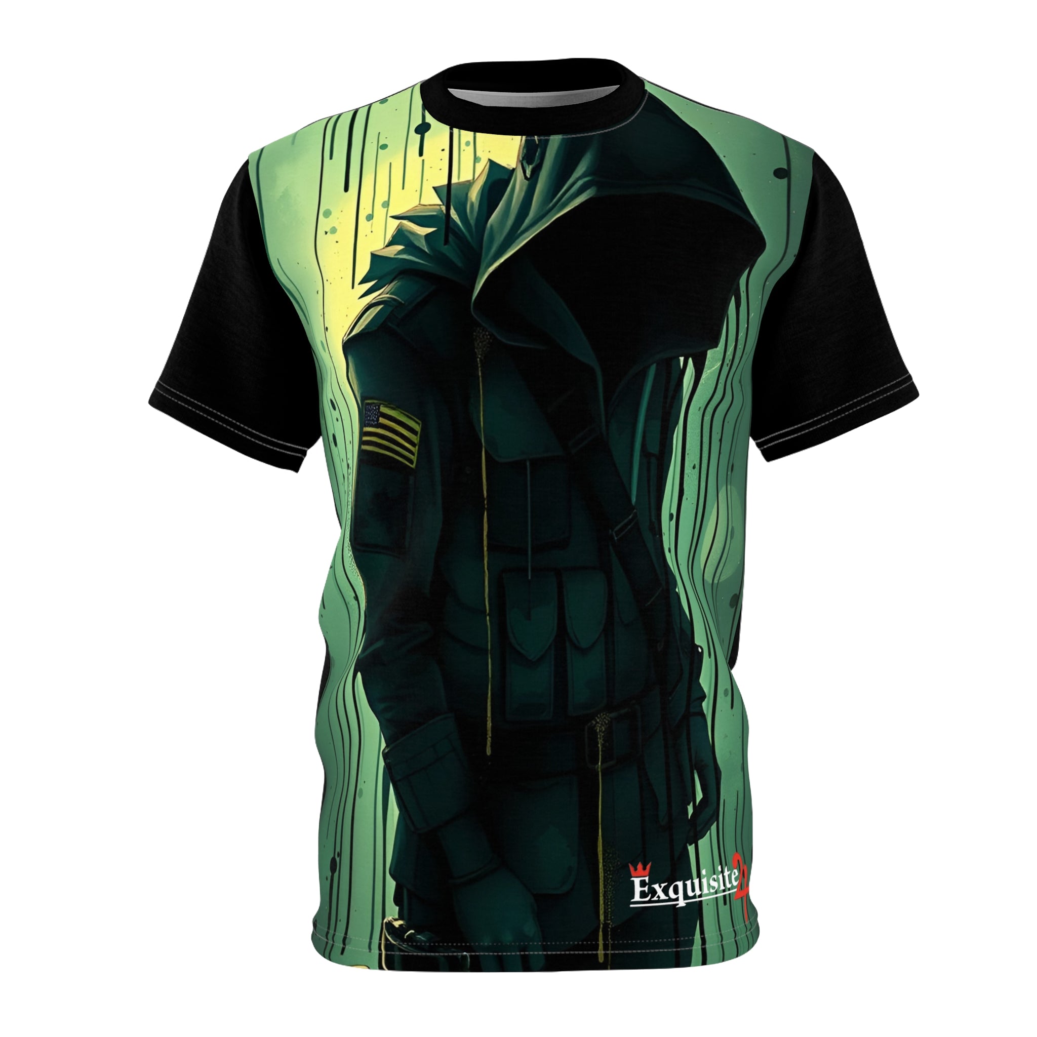 Hooded Shadow Graphic Tee — Dark Urban Streetwear