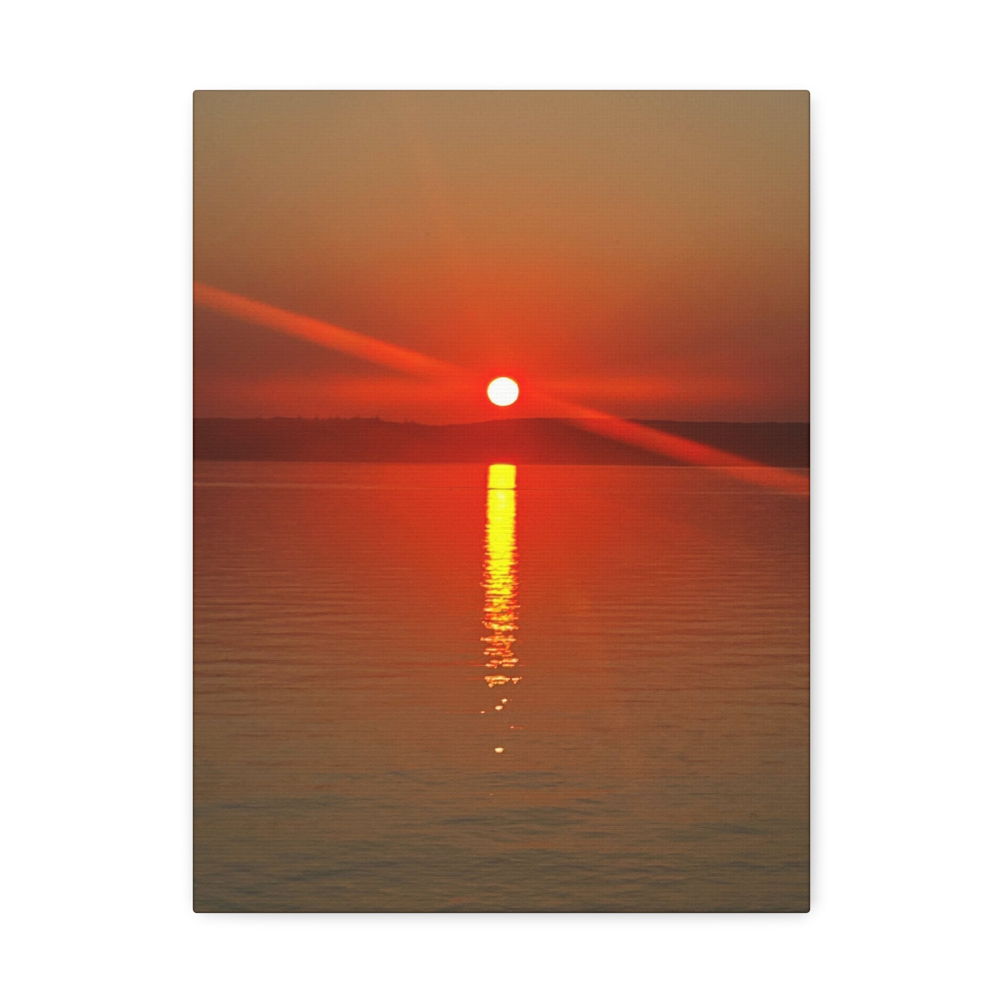Sunset Reflection Stretched Canvas Wall Art