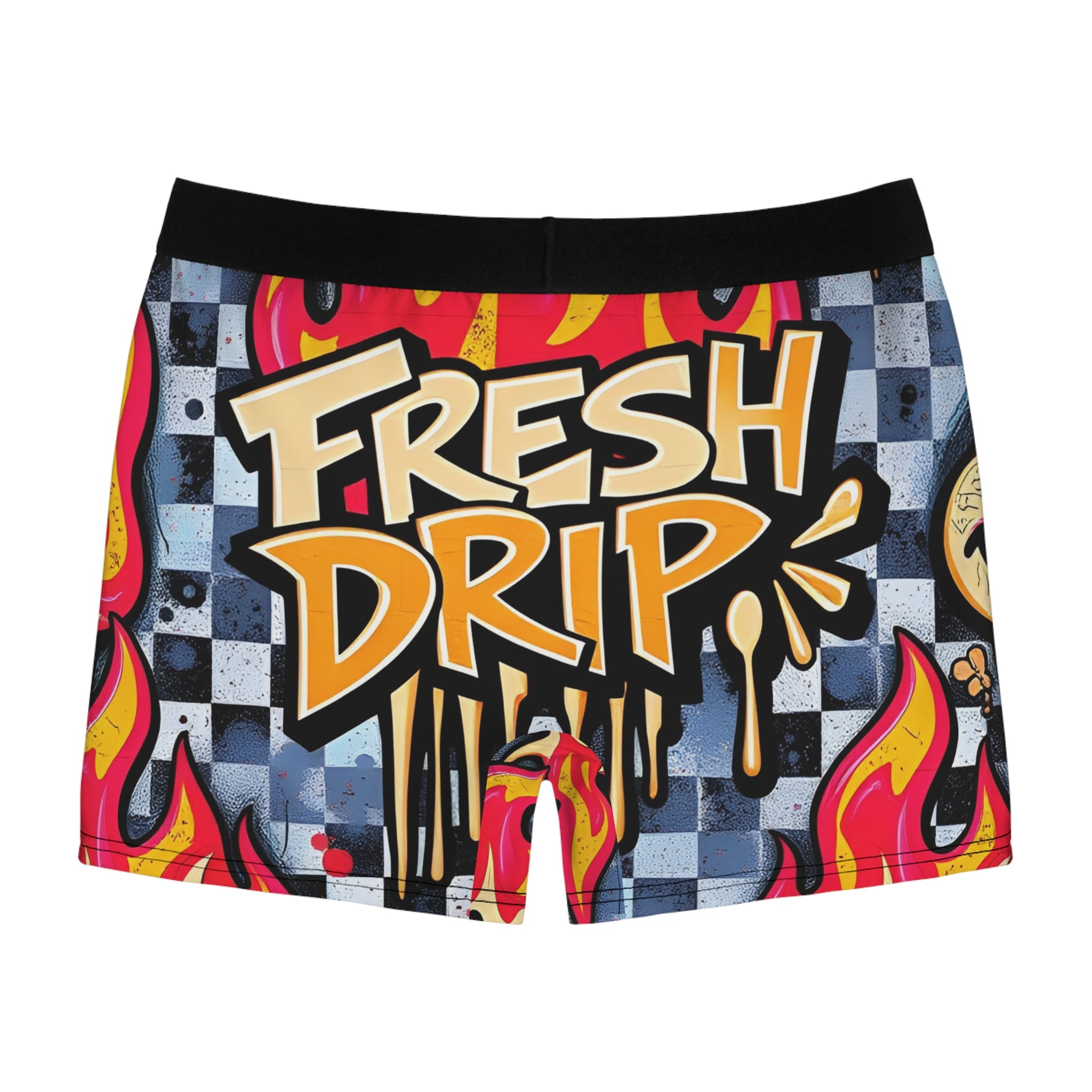 Boxer Briefs — 'Fresh Drip' Street Art Flame Print