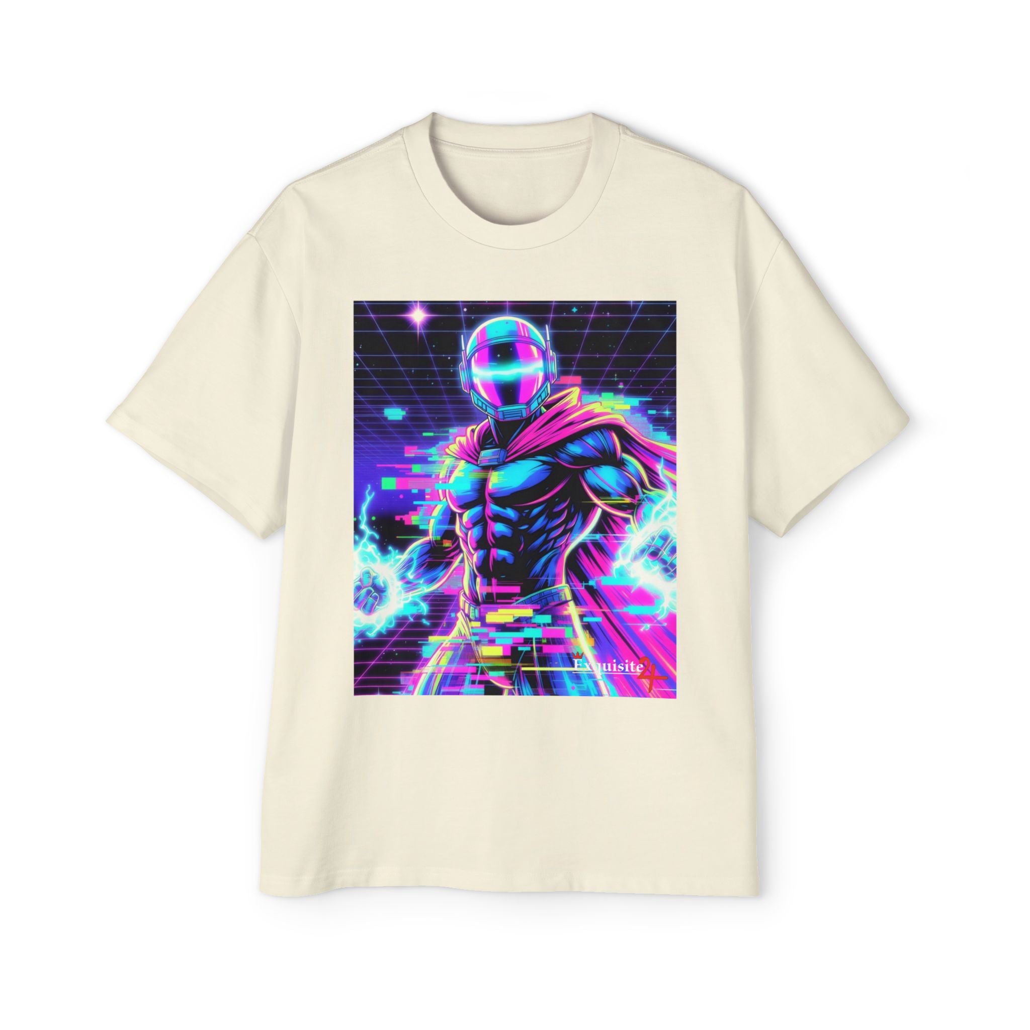 Graphic Tee — Retro Cyberhero Oversized Tee