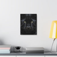 Black Panther Wall Canvas — Intense Close-Up Stretched Canvas Art