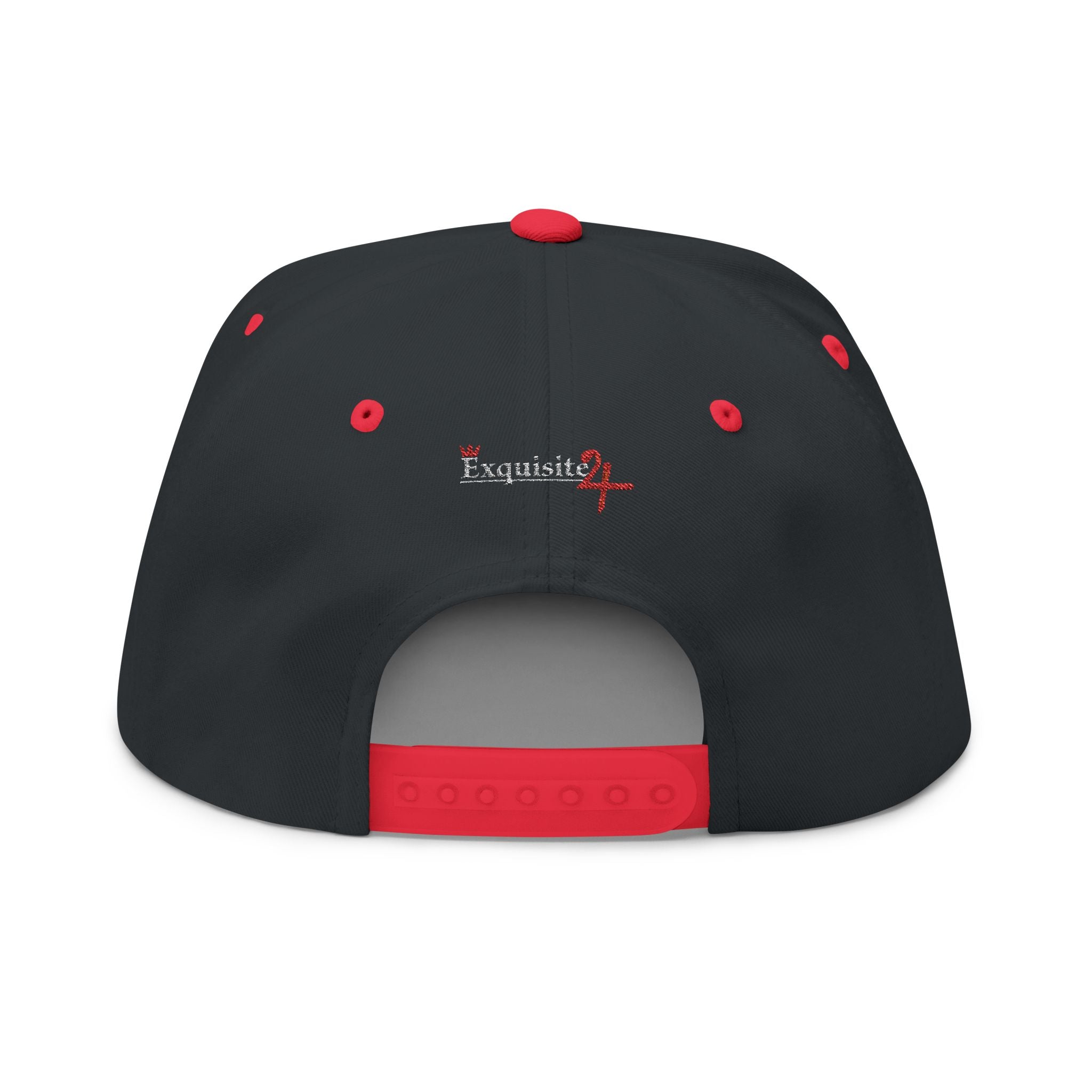 Embroidered 'Exquisite 24' Flat Bill Cap — Kente-Inspired Patch Snapback
