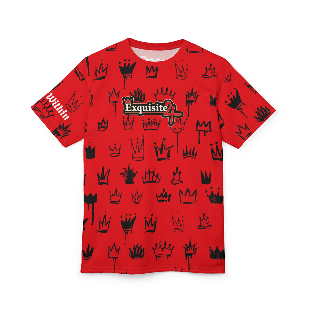 Exquisite 24 Red Crown All-Over Print Tee