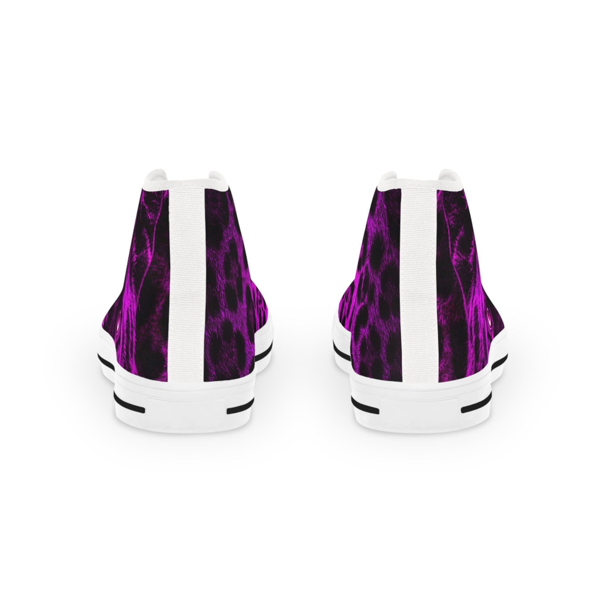 Purple Psychedelic Cat-Eye High Top Sneakers
