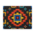 Bold Geometric Aztec Stretched Canvas Wall Art