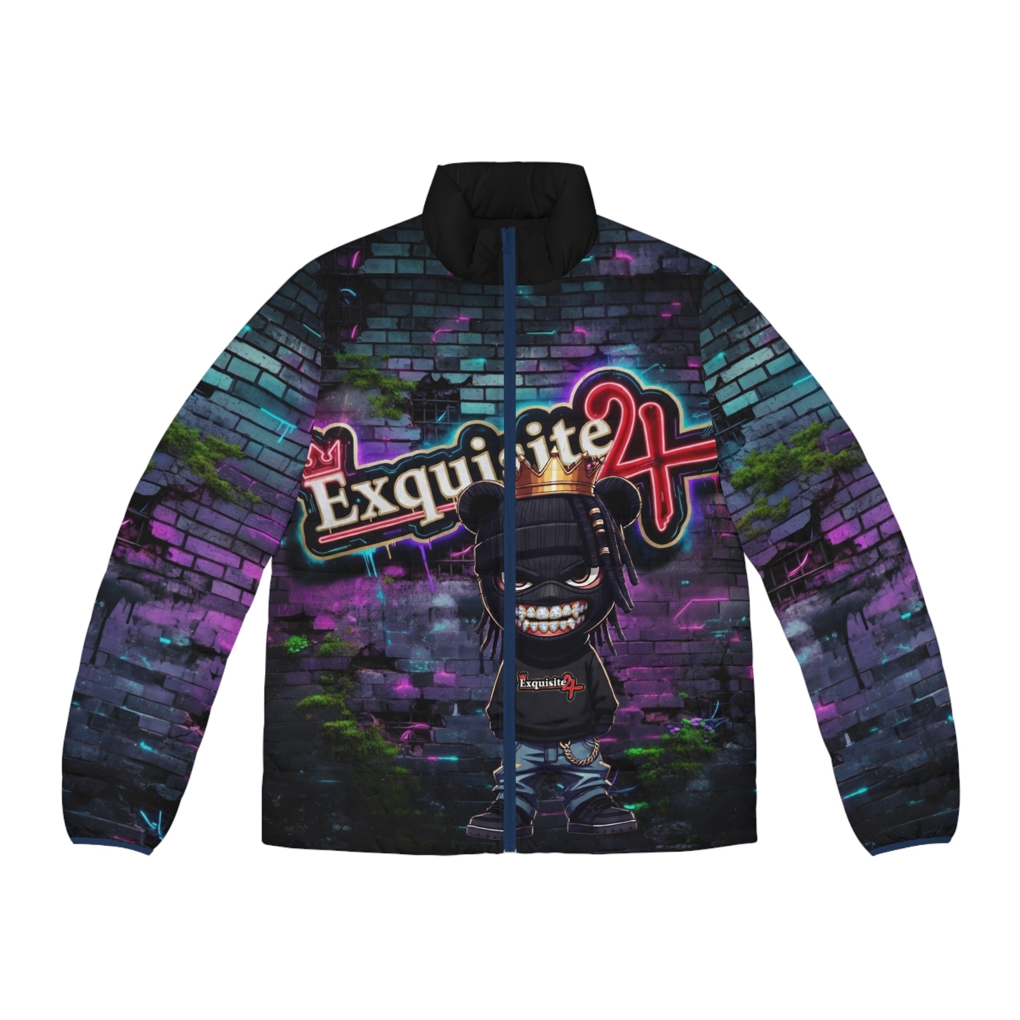 Exquisite 24 Graffiti Puffer Jacket