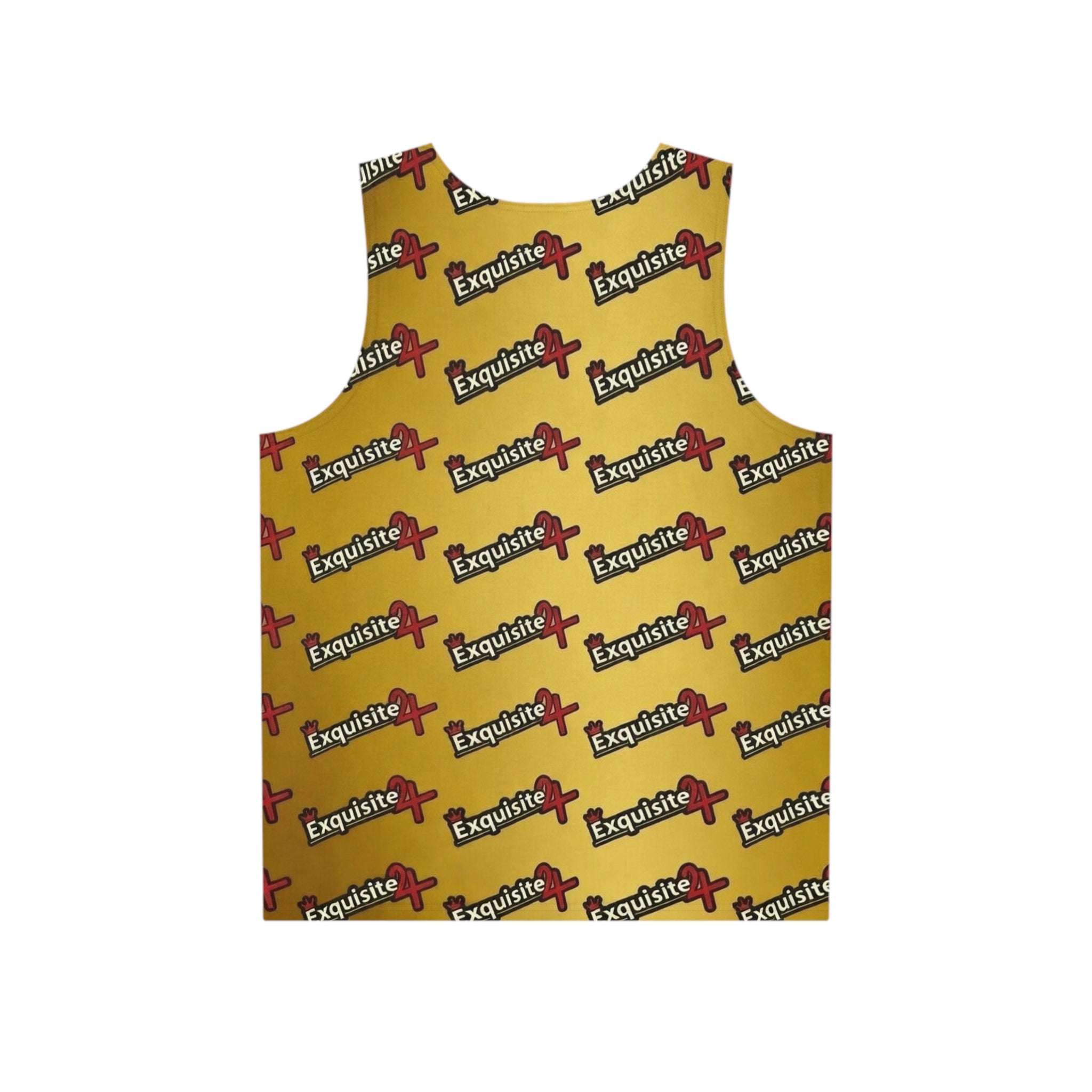 Exquisite 24 Gold All-Over-Print Men's Tank Top — Retro Logo Pattern