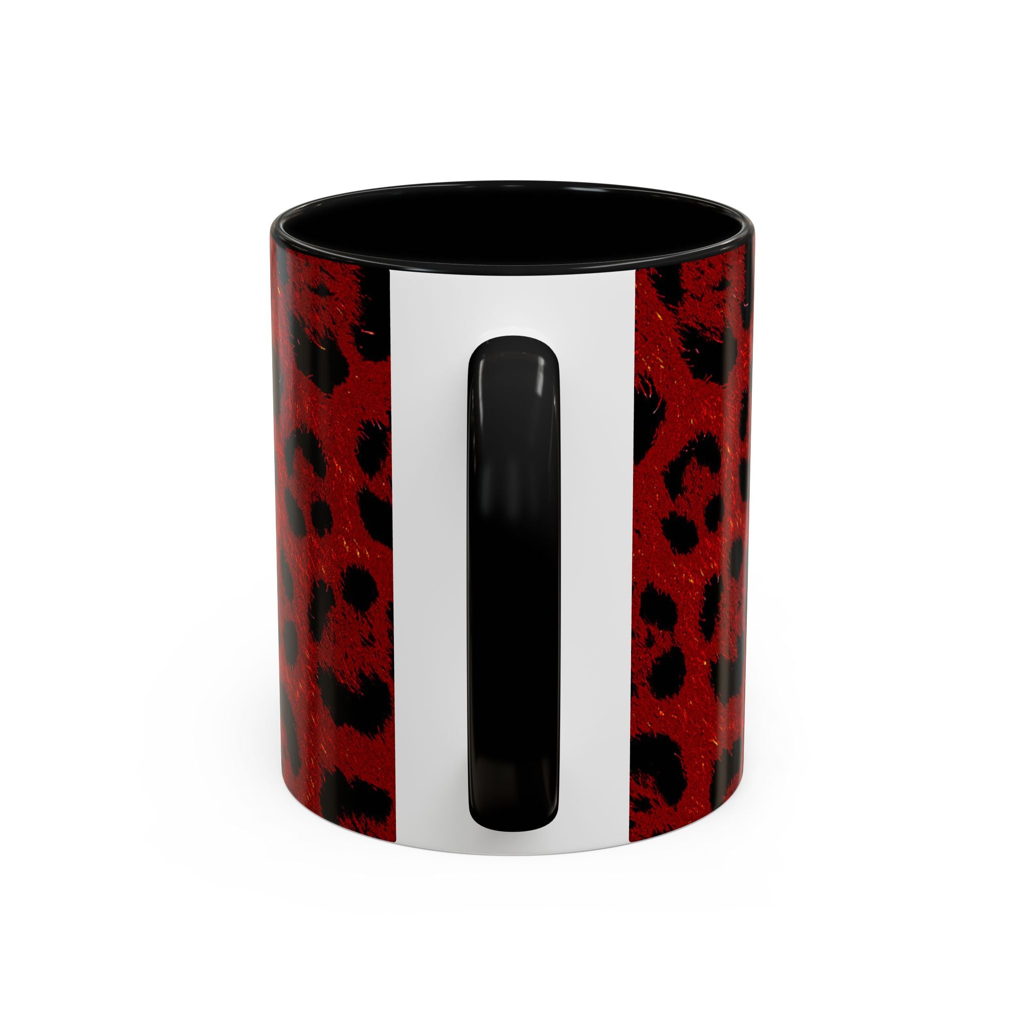 Red Leopard Print Accent Coffee Mug (11/15oz)