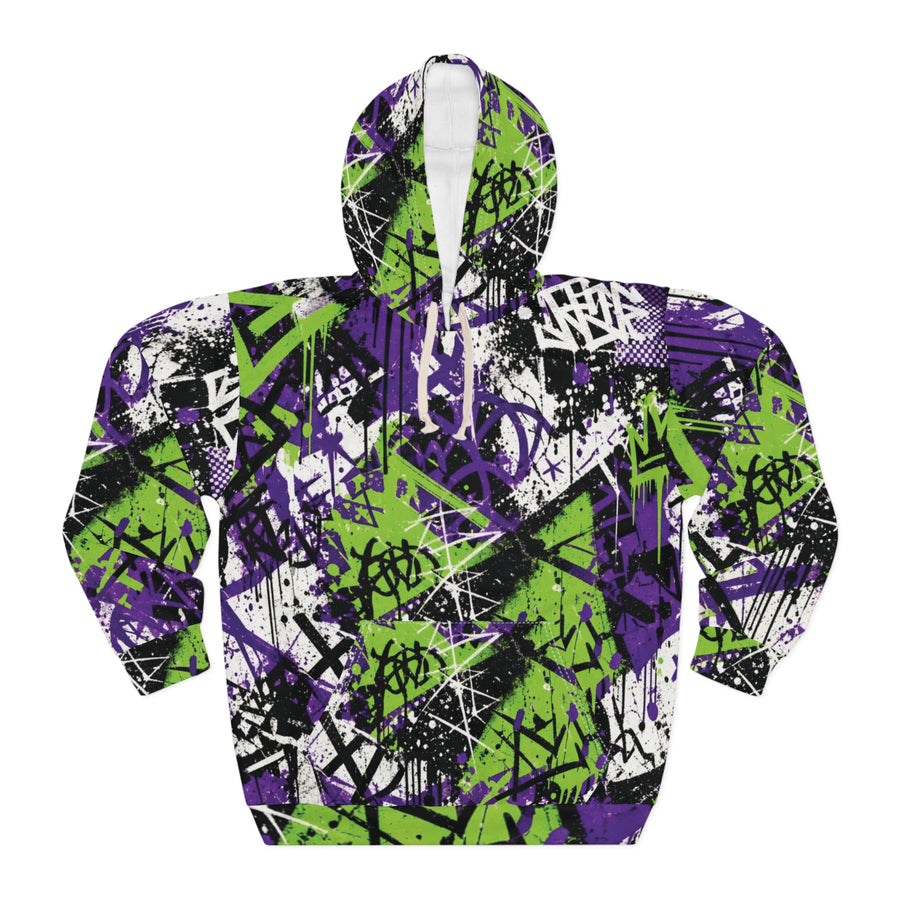 Green & Purple Graffiti Hoodie