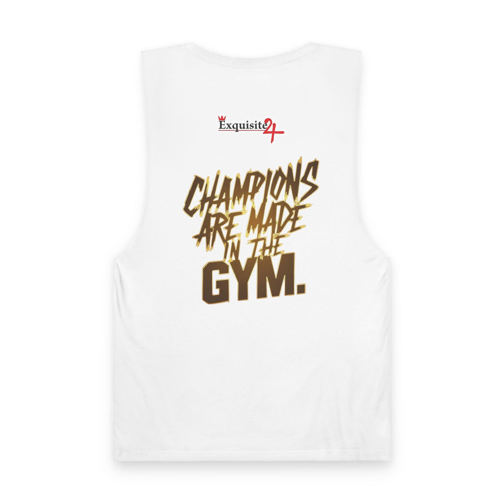 'Champions Are Made in the Gym' Weightlifting Graphic Tank