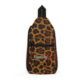 Leopard Print Sling Bag — 'Exquisite 24' Logo & 'Royalty Within' Accent