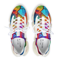 Women’s Mesh Sneakers — Vibrant Stained-Glass Athletic Shoes