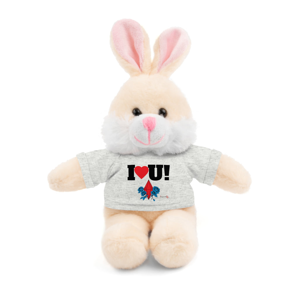 Plush Bear with Branded Tee – Red Diamond and Blue Roses Teddy