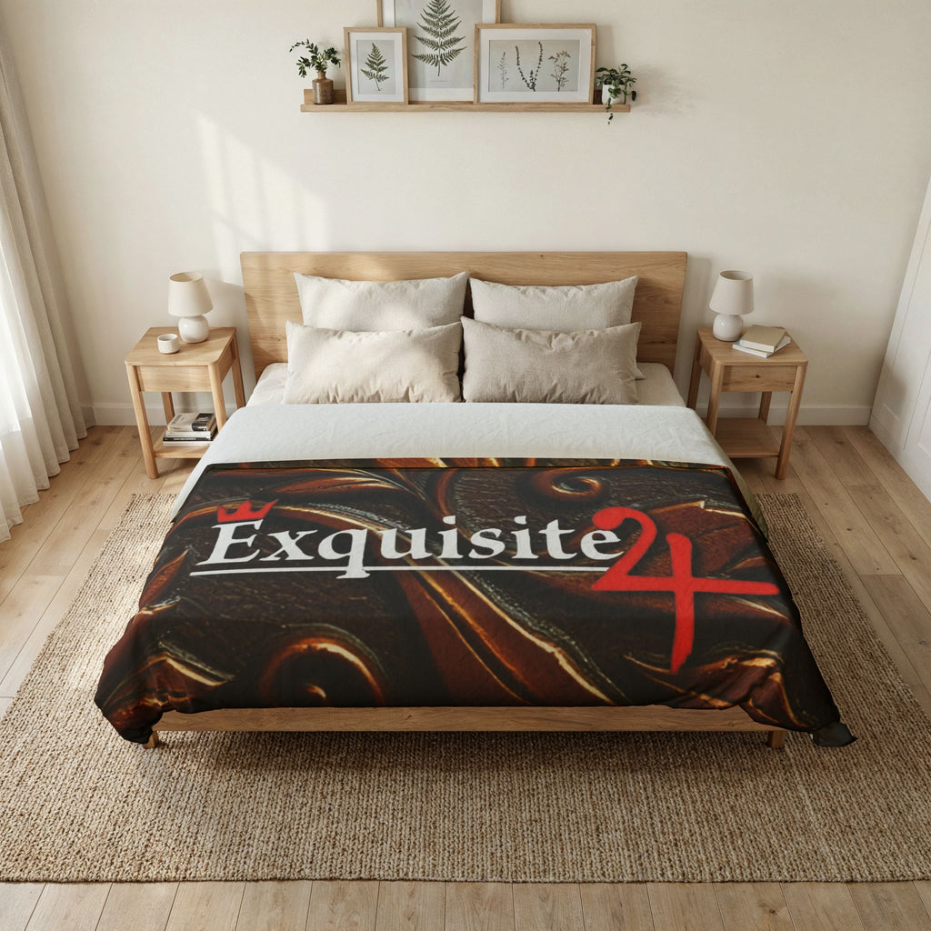 Exquisite 24 Brown Embossed Leaf Cotton Duvet Cover
