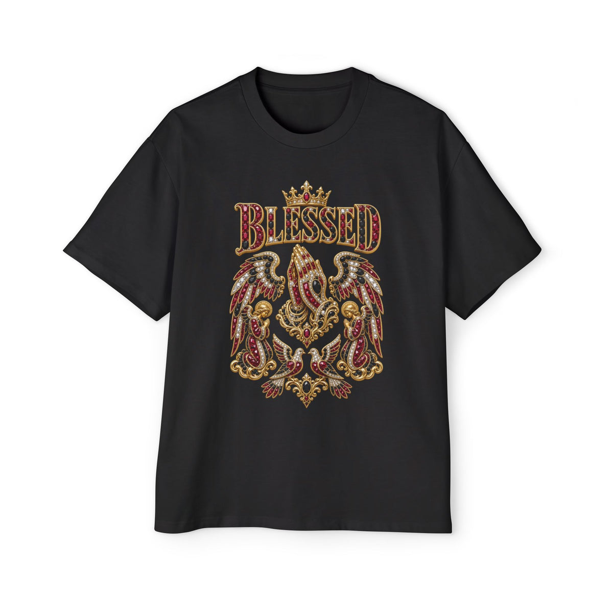 Paisley "BLESSED" Oversized Graphic Tee