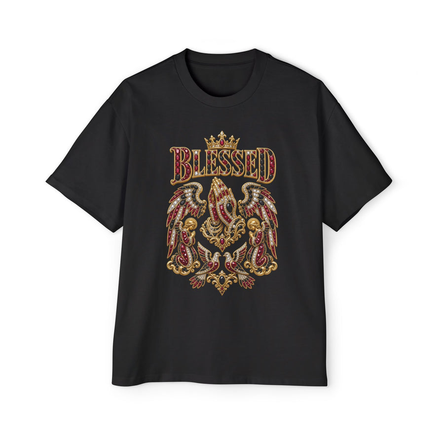 Paisley "BLESSED" Oversized Graphic Tee