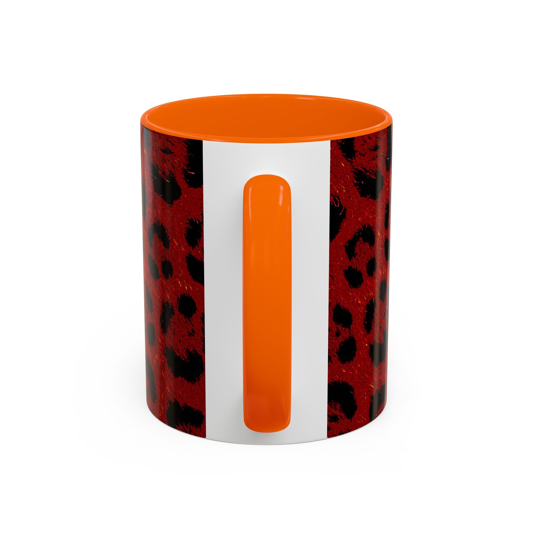 Red Leopard Print Accent Coffee Mug (11/15oz)