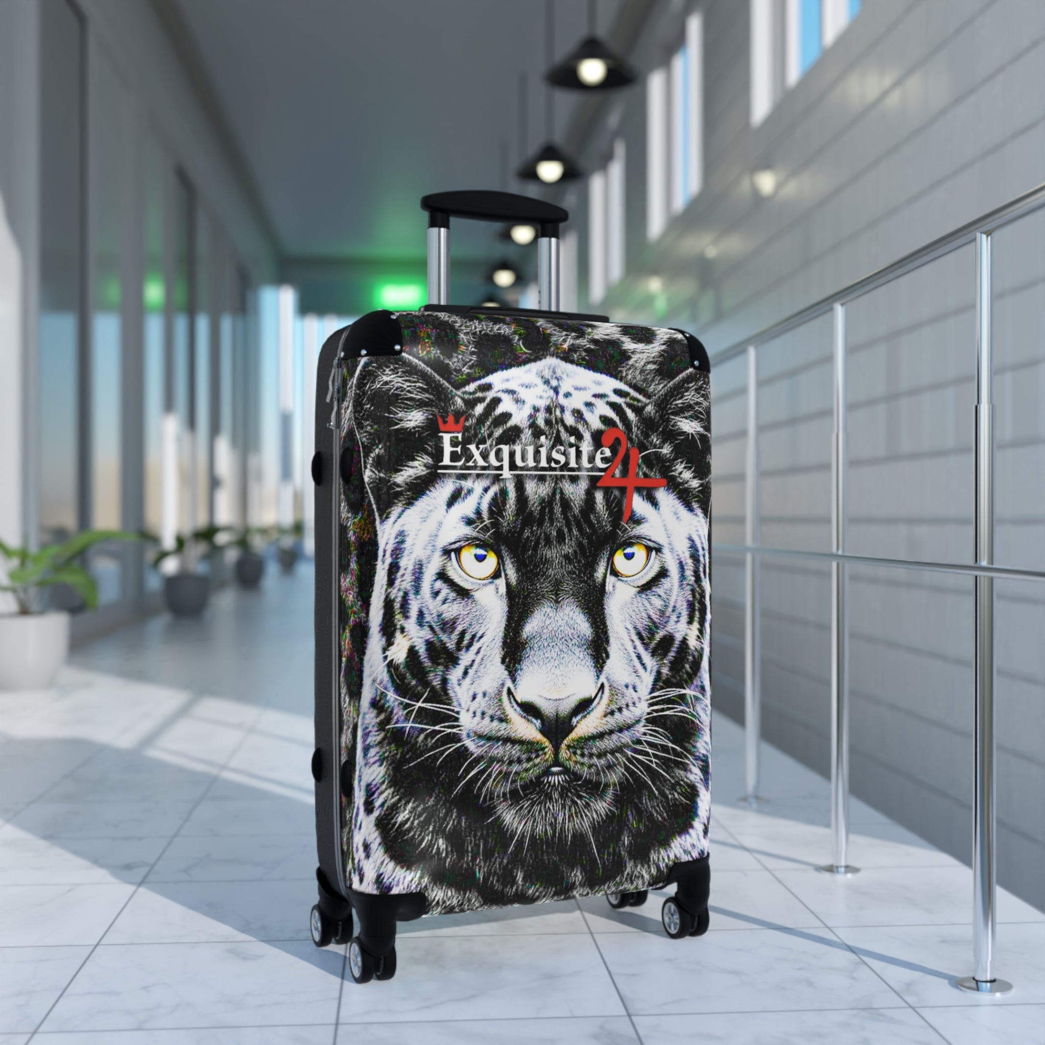 Tiger Face Carry-On Suitcase – "Exquisite 24" Travel Luggage with Bold Wildlife Print