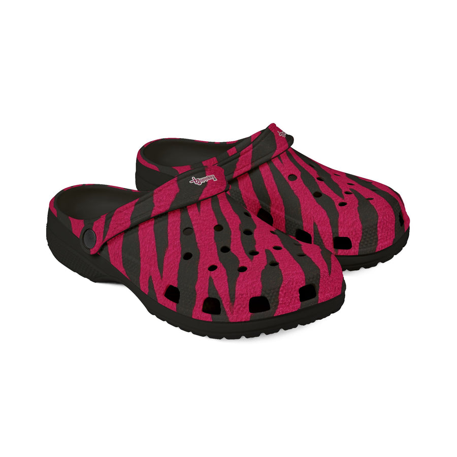 Pink Tiger Stripe EVA Foam Clogs