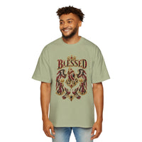 Paisley "BLESSED" Oversized Graphic Tee