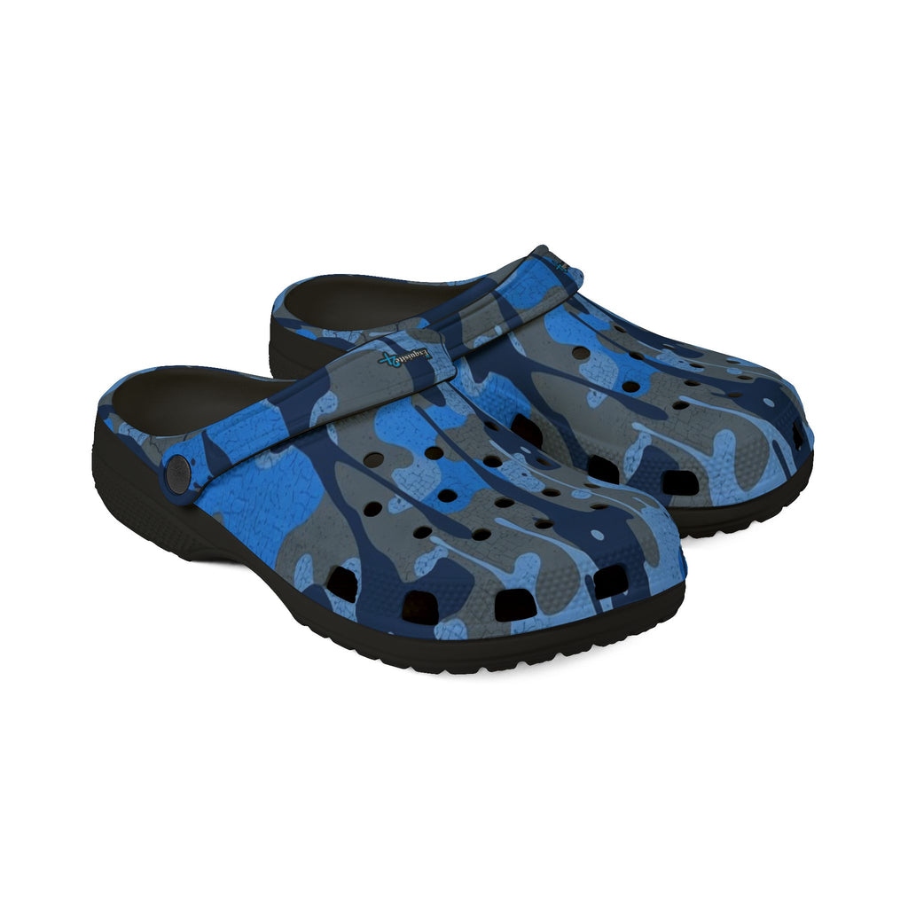 Blue Camo EVA Foam Clogs