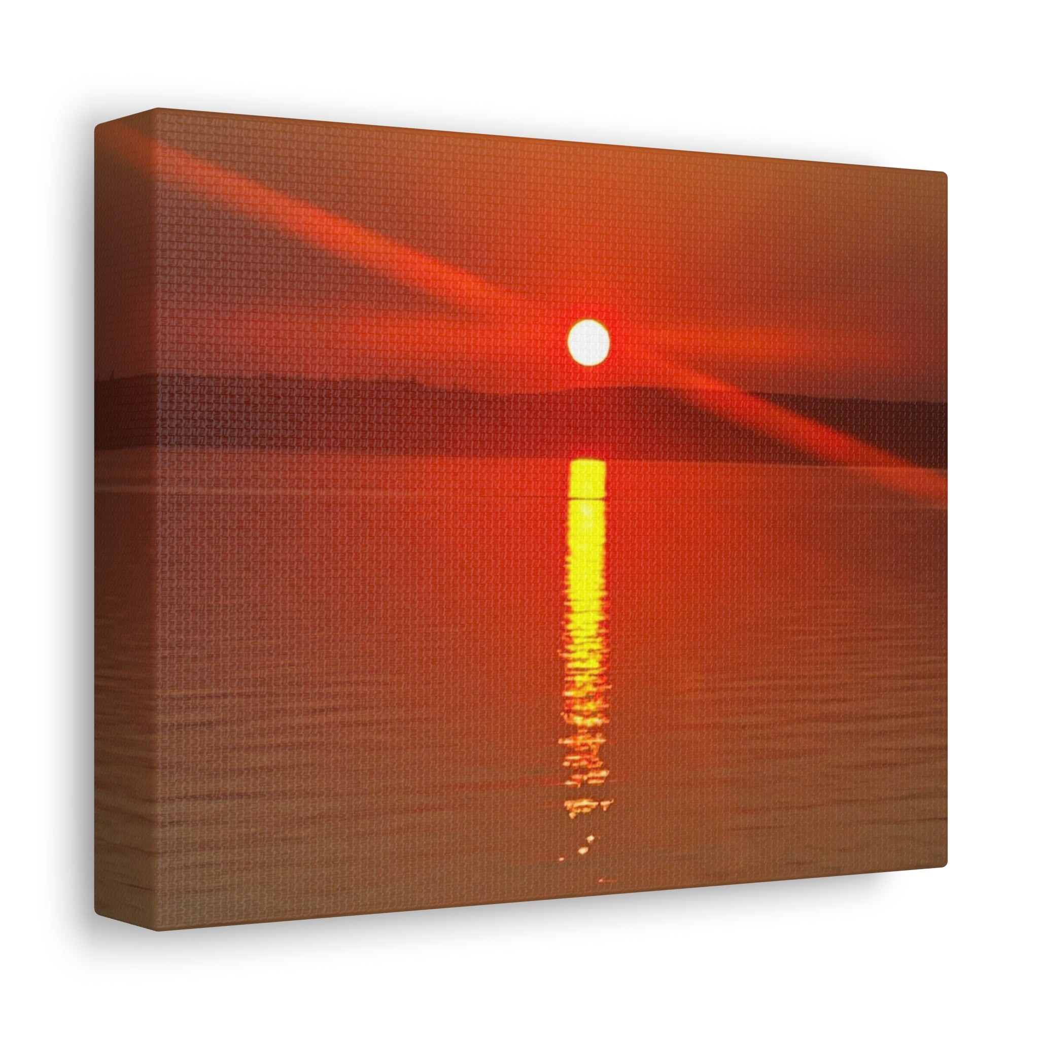 Sunset Reflection Stretched Canvas Wall Art