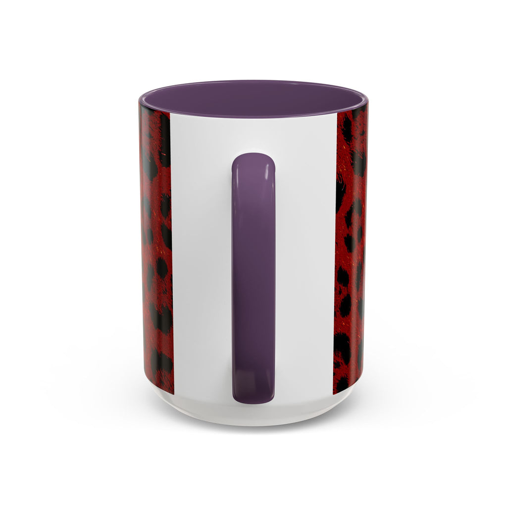 Red Leopard Print Accent Coffee Mug (11/15oz)