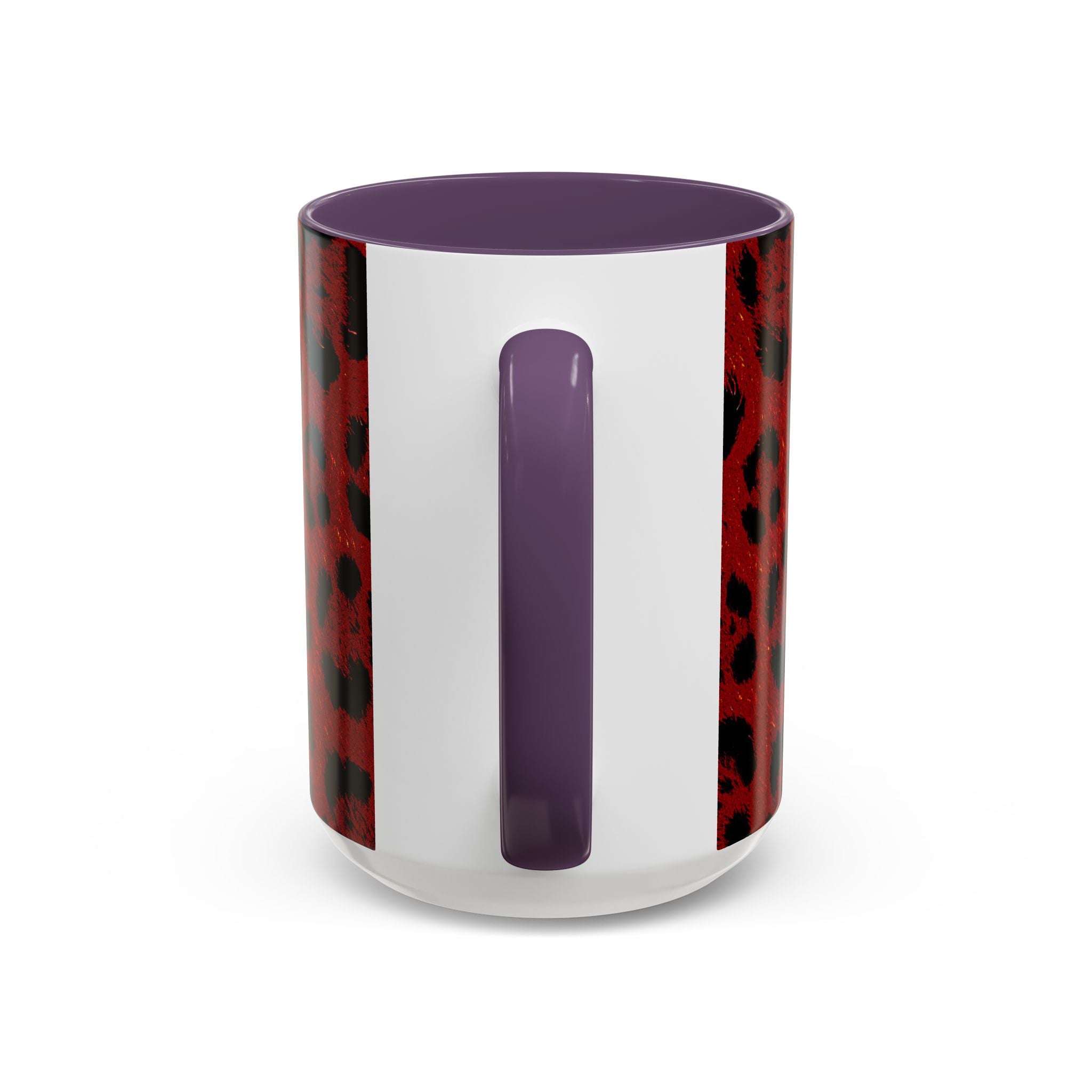 Red Leopard Print Accent Coffee Mug (11/15oz)