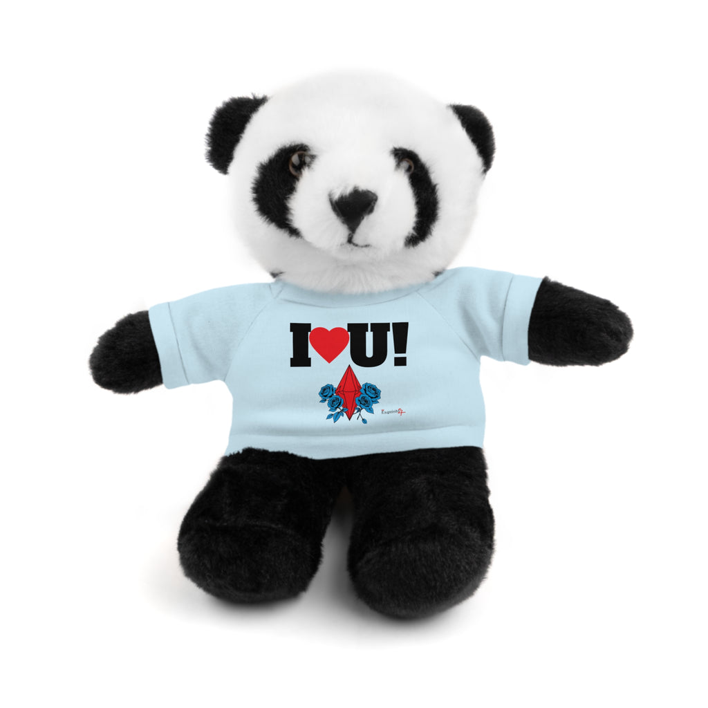 Plush Bear with Branded Tee – Red Diamond and Blue Roses Teddy