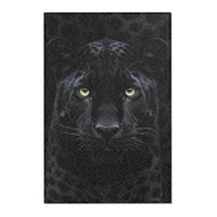 Black Panther Area Rug — Realistic Panther Face Decorative Accent Rug