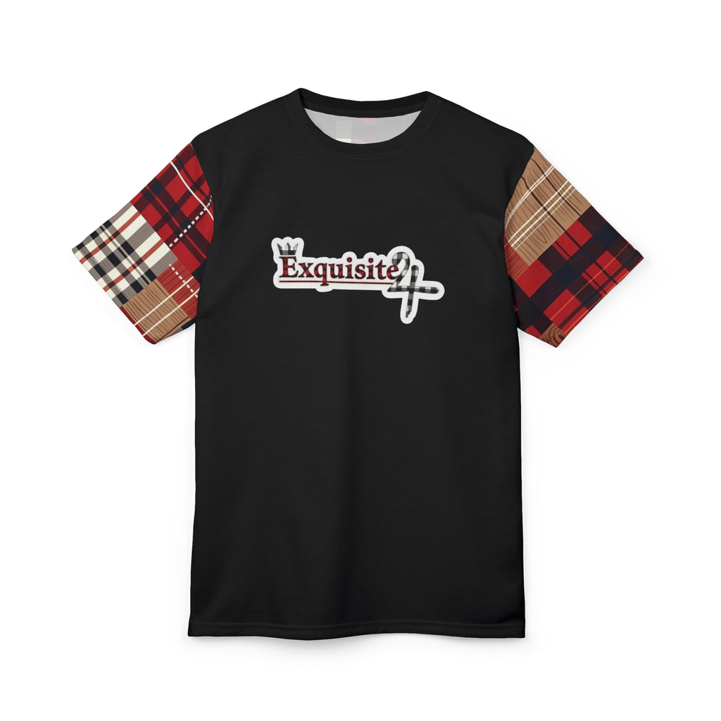 Exquisite 24 Plaid Sleeve Tee