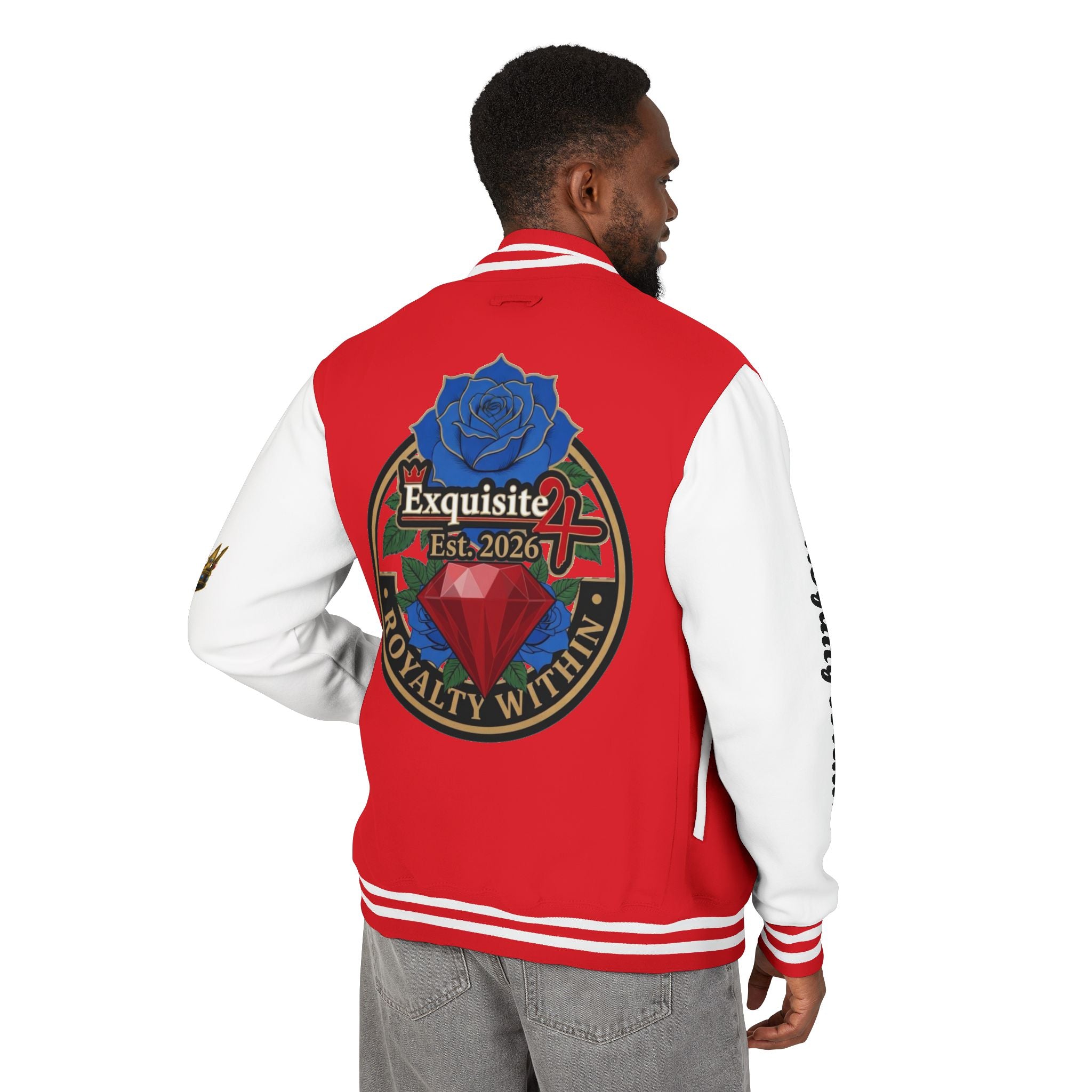 Exquisite 24 Royalty Within Emblem Varsity Jacket