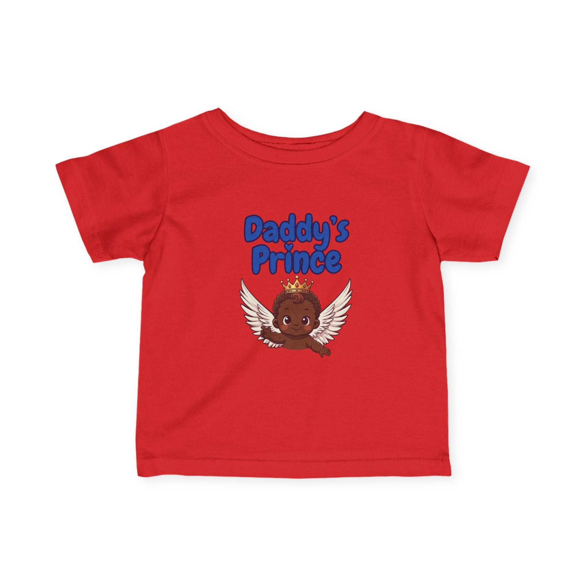 Infant Tee — "Daddy's Prince" Baby T‑Shirt with Crowned Angel Design