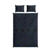 Dark Geometric Cotton Duvet Cover Set