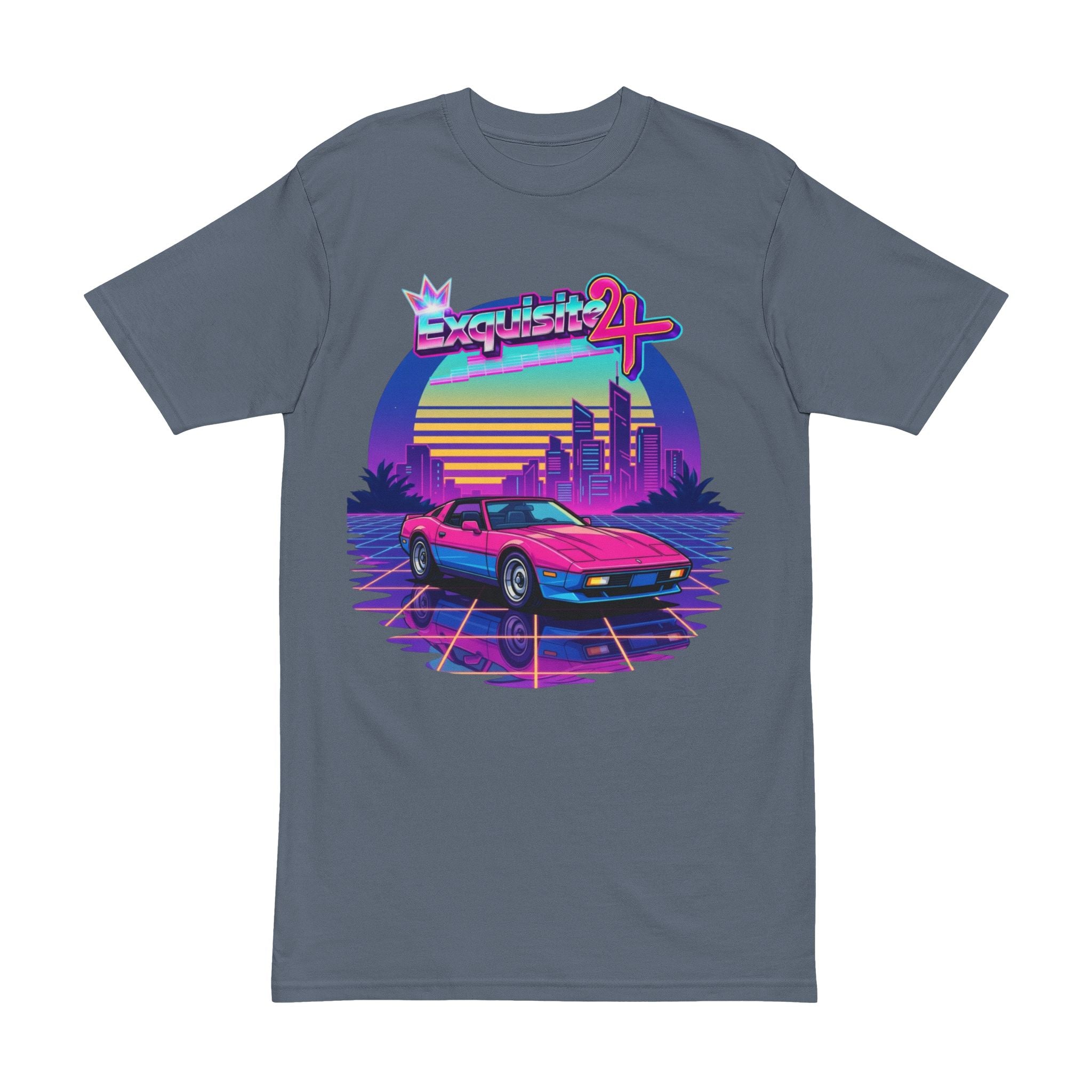 Retro Sunset Car T-Shirt — Vaporwave Driving Tee