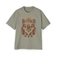 Paisley "BLESSED" Oversized Graphic Tee