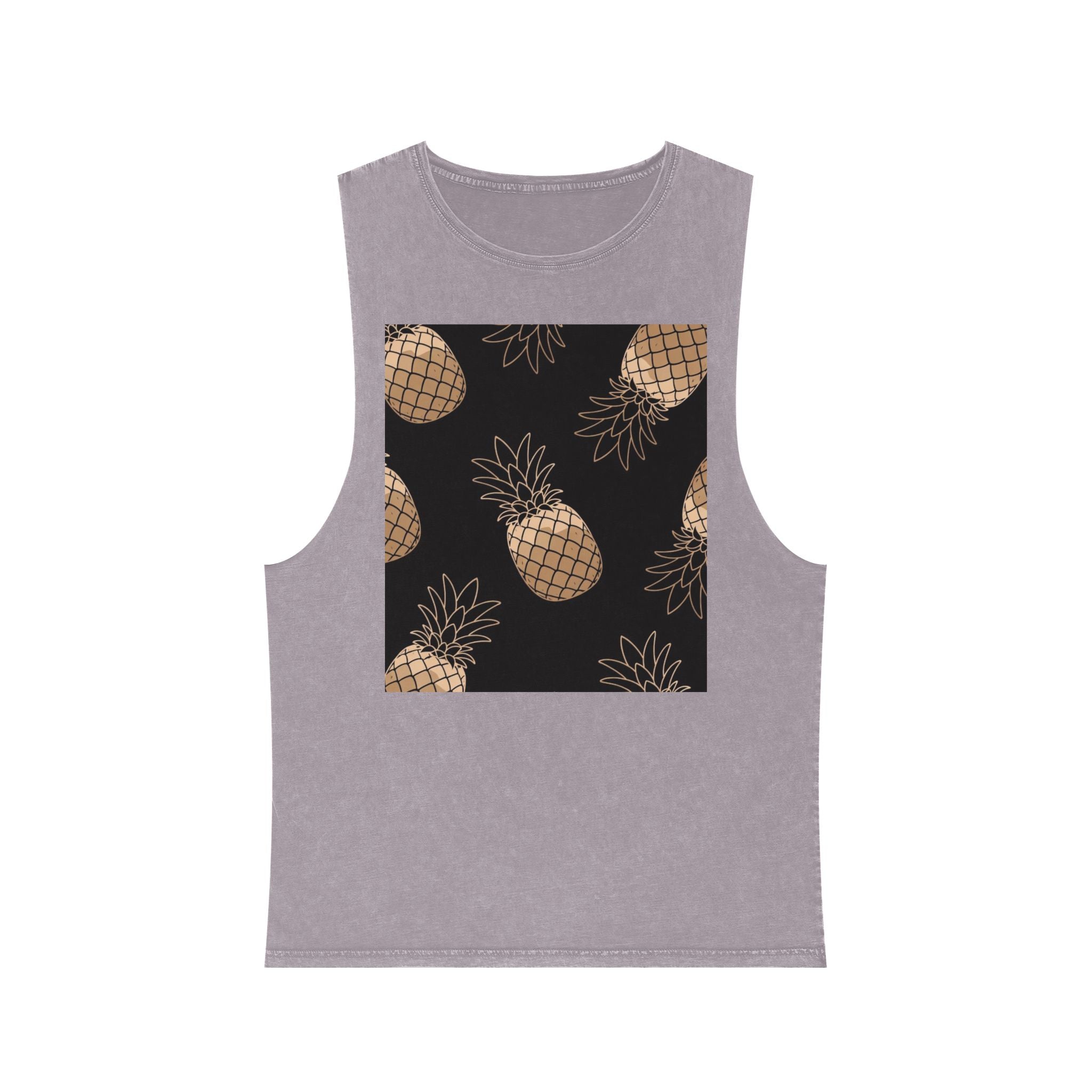 Pineapple Print Stonewash Tank Top