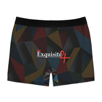 Geometric Color-Block Boxer Briefs — Exquisite Logo All-Over Print