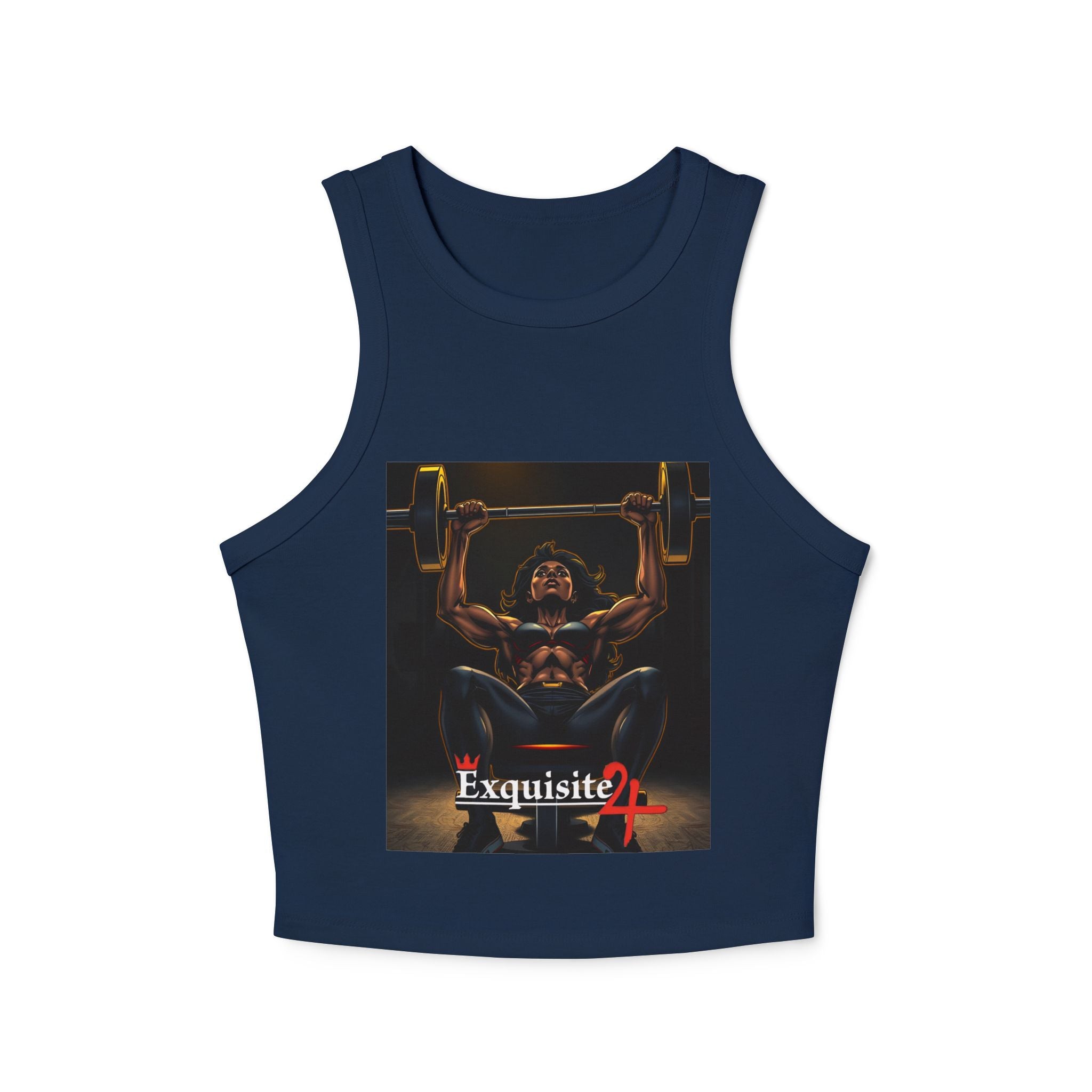 Exquisite 24 Weightlifting Tank Top — Women’s Gym Racer Crop