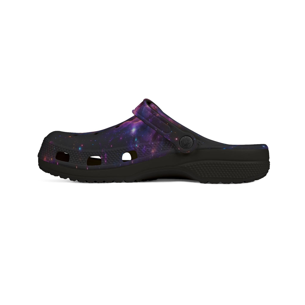 Galaxy Print Clogs — EVA Foam Rubber Slip-On Shoes
